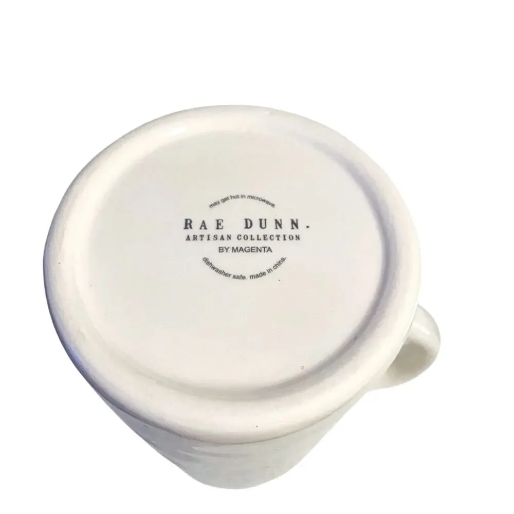 Rae Dunn Artisan Collection By Magenta Typewriter Font DRINK Pitcher